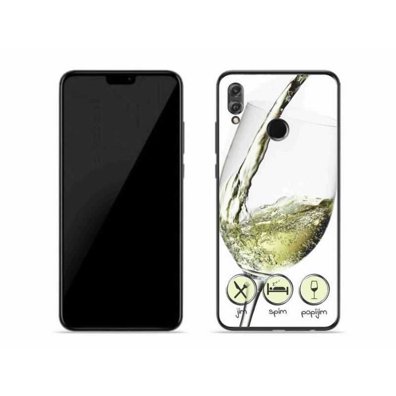 Gél tok mmCase a Honor 8X-hez - borospohár fehér