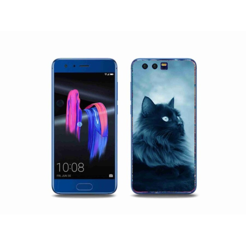 Gél tok mmCase a Honor 9-hez - fekete macska 1