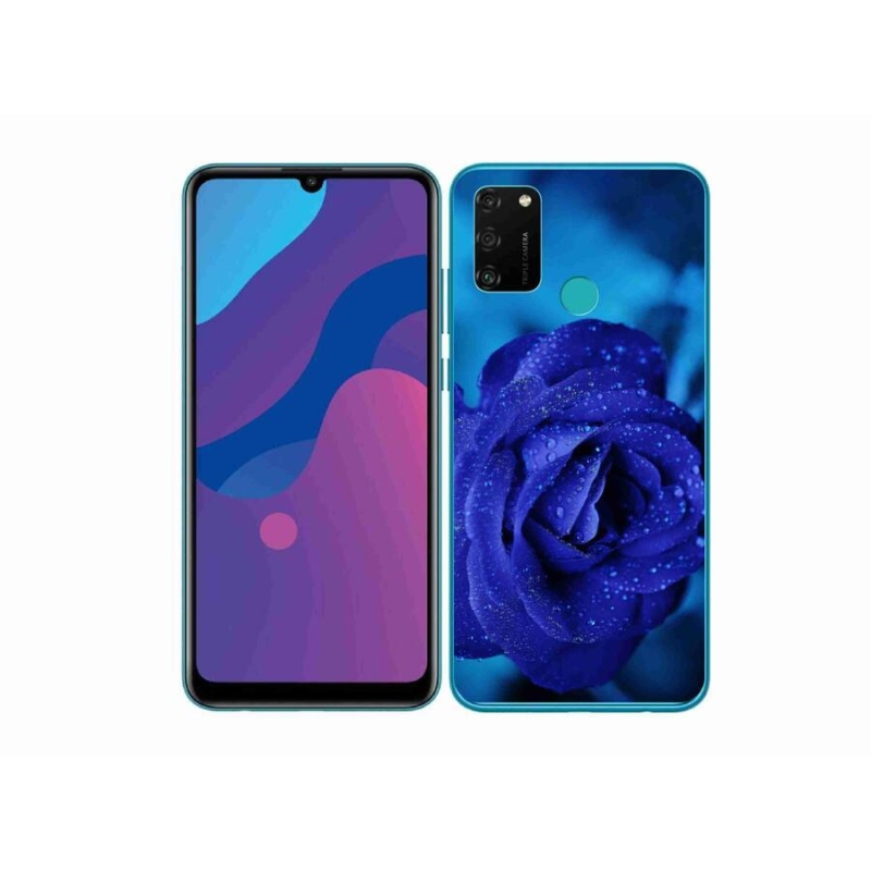 Gél tok mmCase a Honor 9A-hoz - kék rózsa