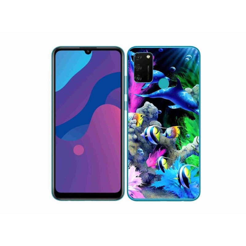 Gél tok mmCase a Honor 9A számára - tengeri világ