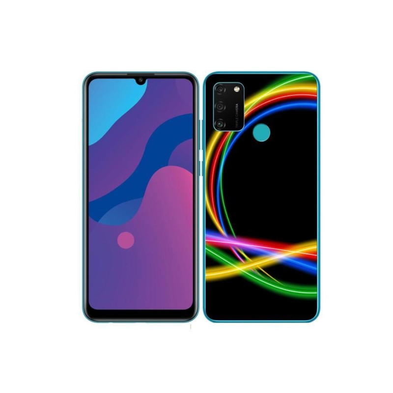 Gél tok mmCase a Honor 9A számára - neon körök