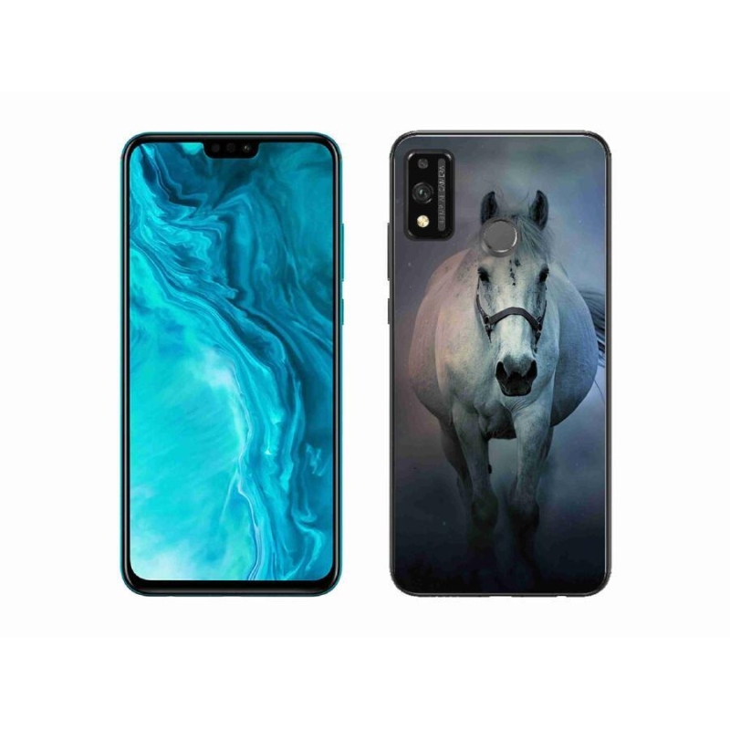 Gél tok mmCase a Honor 9X Lite készülékhez - futó fehér ló