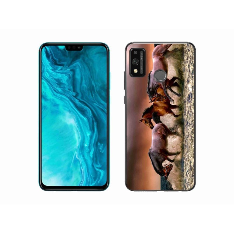 Gél tok mmCase a Honor 9X Lite-hoz - lovak 1