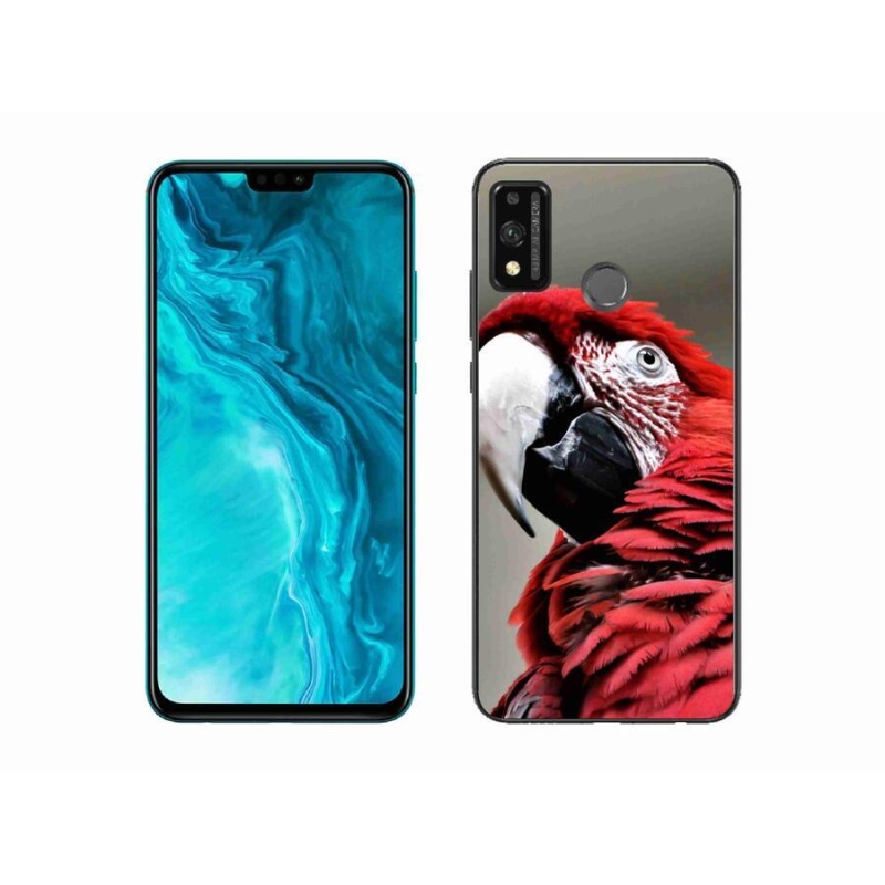 Gél tok mmCase a Honor 9X Lite készülékhez - papagáj ara piros