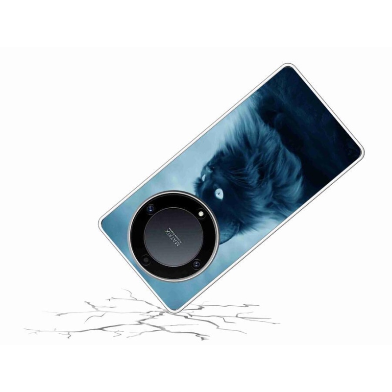 Gél tok mmCase a Honor Magic 5 Lite 5G számára - fekete cat 1