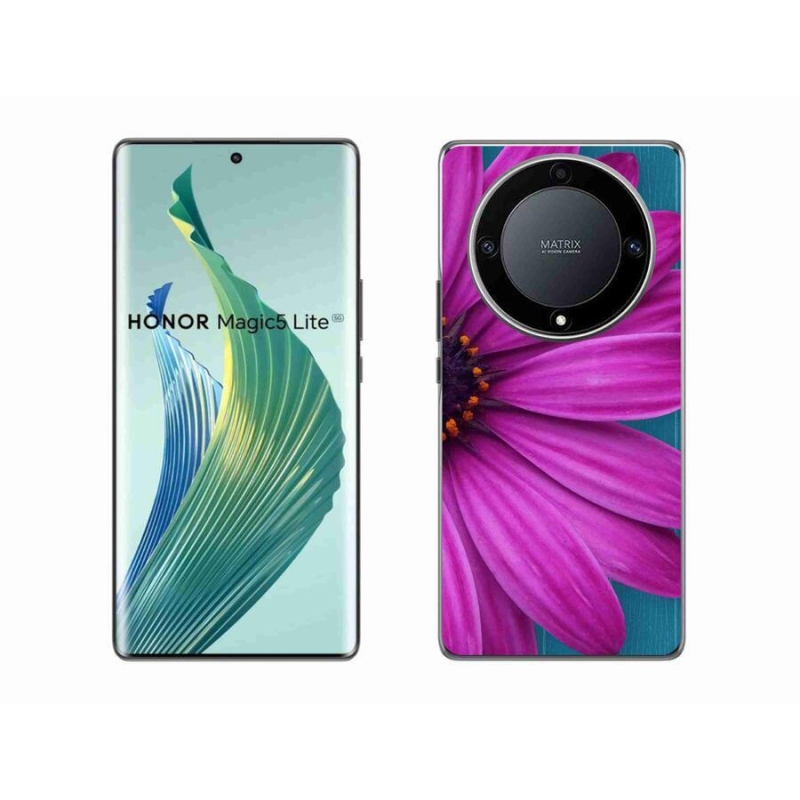 Gél tok mmCase a Honor Magic 5 Lite 5G készülékhez - lila margaréta