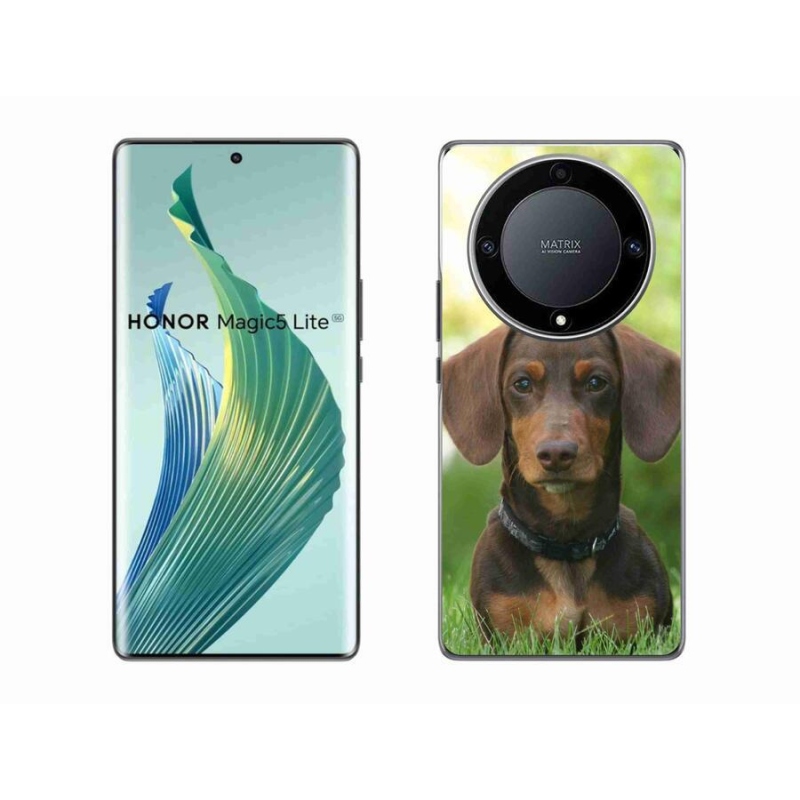 Gél tok mmCase a Honor Magic 5 Lite 5G készülékhez - barna tacskó