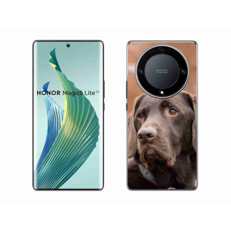 Gél tok mmCase a Honor Magic 5 Lite 5G készülékhez - barna labrador