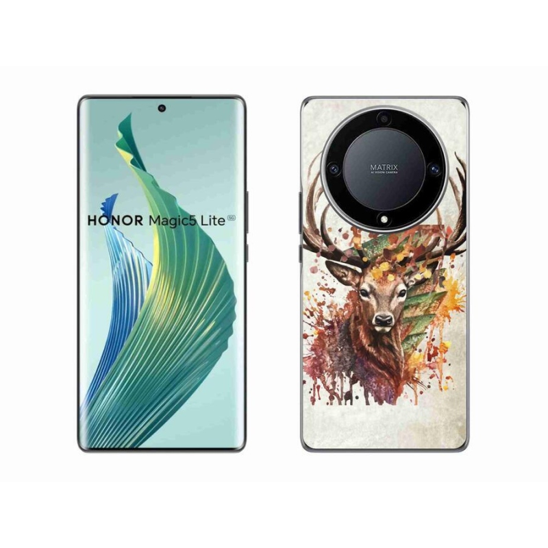 Gél tok mmCase a Honor Magic 5 Lite 5G számára - szarvas 1