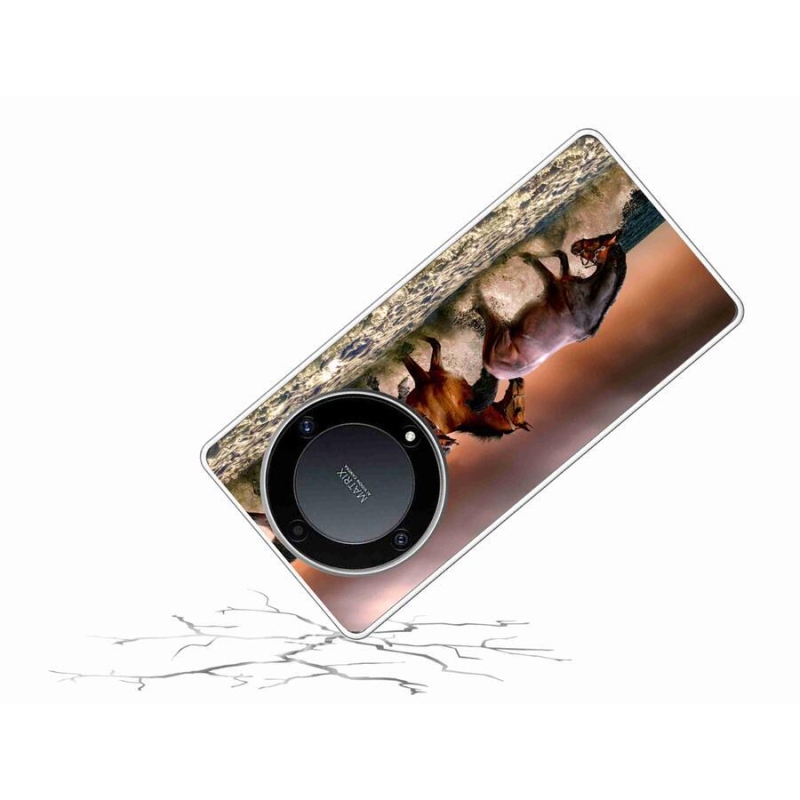 Gél tok mmCase a Honor Magic 5 Lite 5G számára - lovak 1