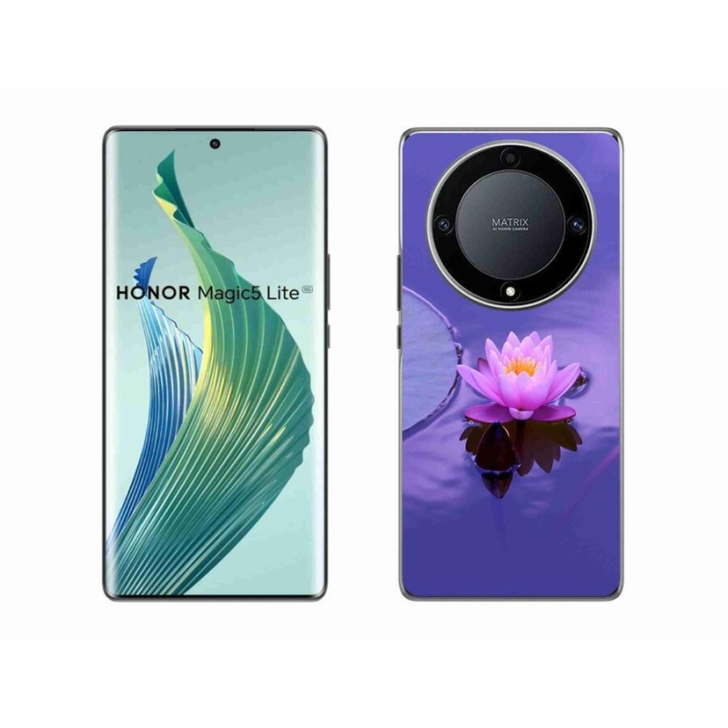 Gél tok mmCase a Honor Magic 5 Lite 5G számára - virág a vízen
