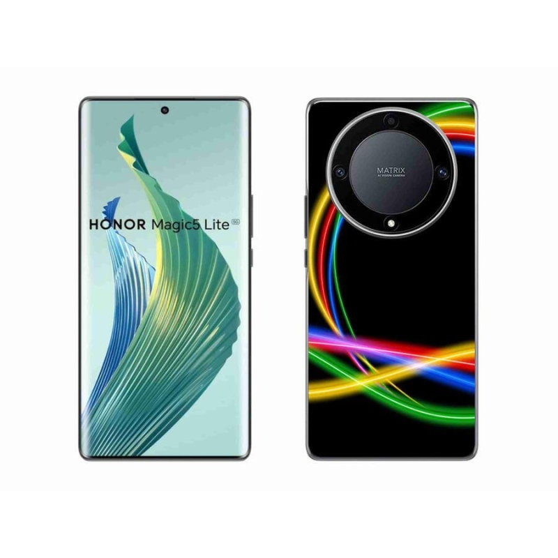 Gél tok mmCase a Honor Magic 5 Lite 5G számára - neon körök