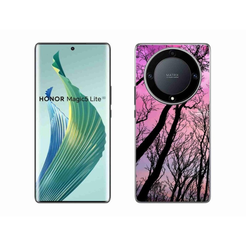 Gél tok mmCase a Honor Magic 5 Lite 5G számára - kidőlt fák