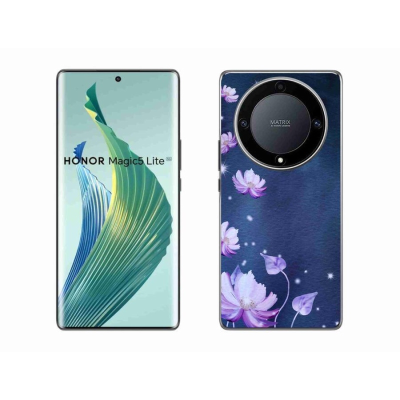 Gél tok mmCase a Honor Magic 5 Lite 5G számára - hulló virágok