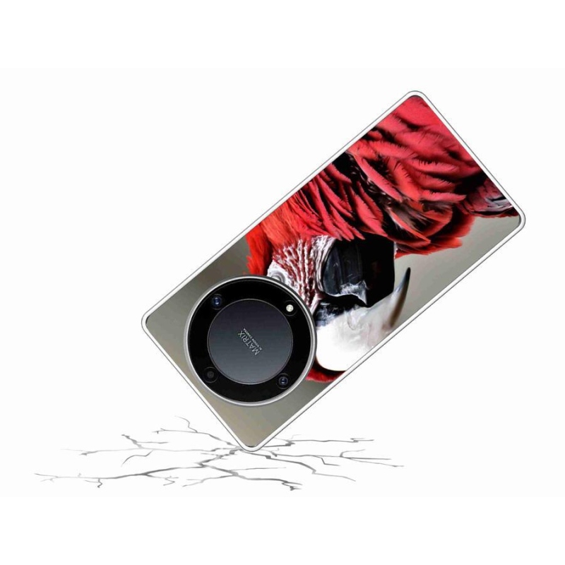 Gél tok mmCase a Honor Magic 5 Lite 5G készülékhez - papagáj ara piros