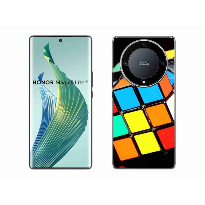 Gél tok mmCase a Honor Magic 5 Lite 5G számára - Rubik-kocka