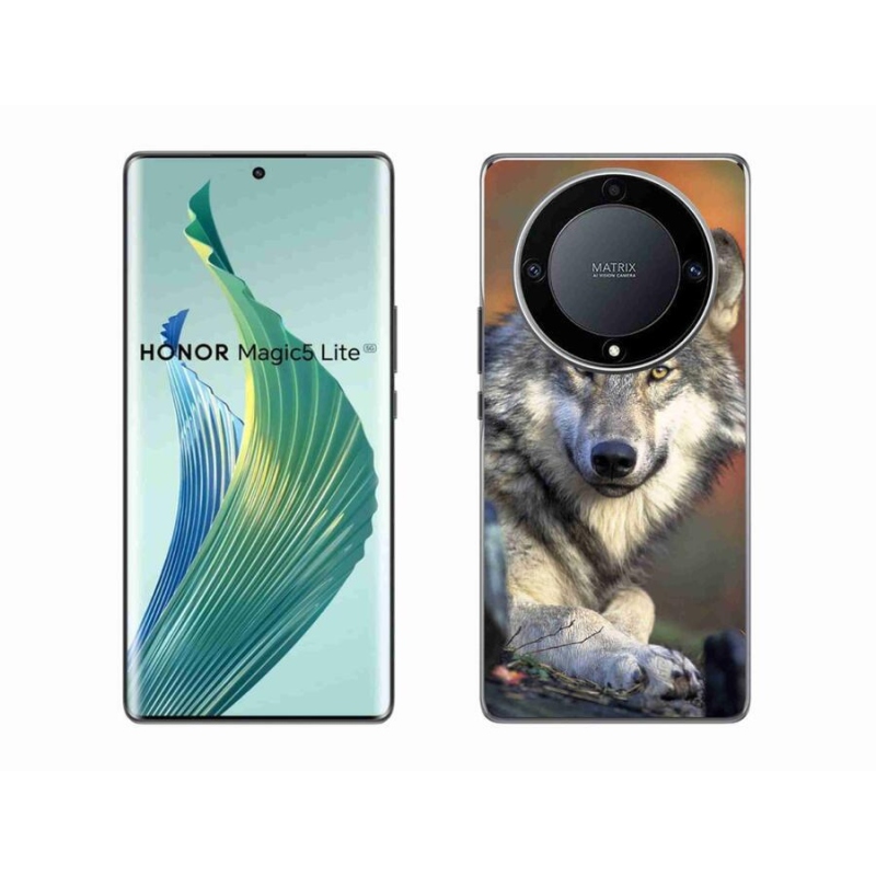 Gél tok mmCase a Honor Magic 5 Lite 5G számára - farkas