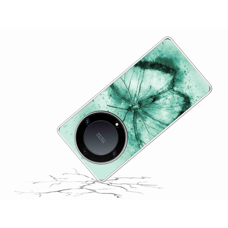 Gél tok mmCase a Honor Magic 5 Lite 5G számára - zöld pillangó