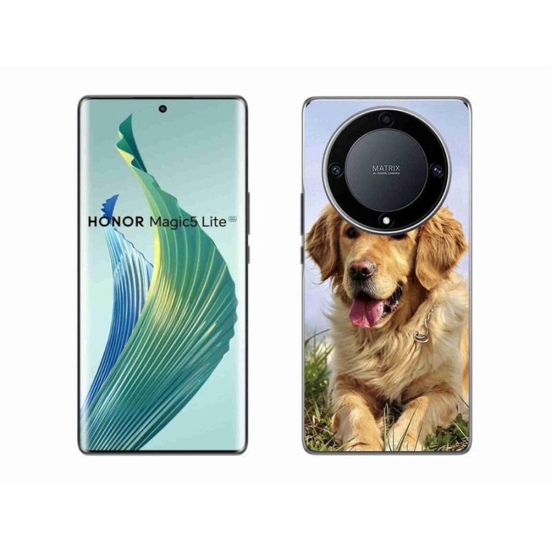 Gél tok mmCase a Honor Magic 5 Lite 5G számára - arany retriever
