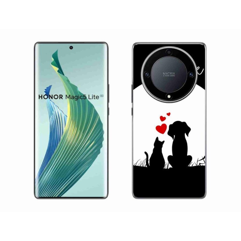 Gél tok mmCase a Honor Magic 5 Lite 5G számára - állati szeretet