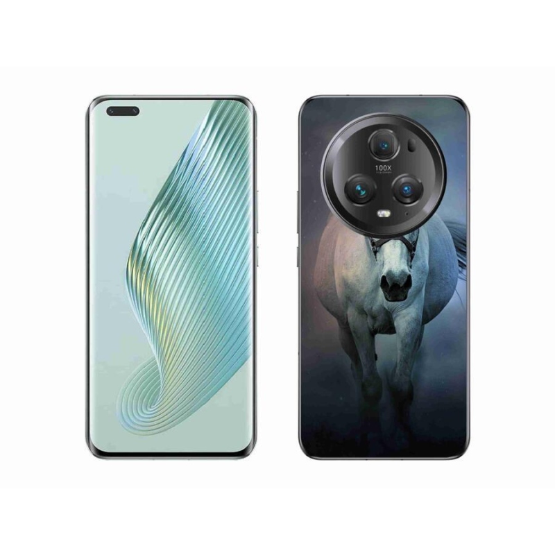 Gél tok mmCase a Honor Magic 5 Pro 5G számára - futó fehér ló