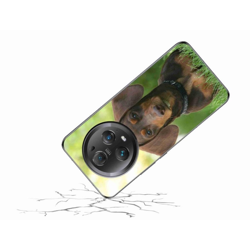 Gél tok mmCase a Honor Magic 5 Pro 5G számára - barna tacskó