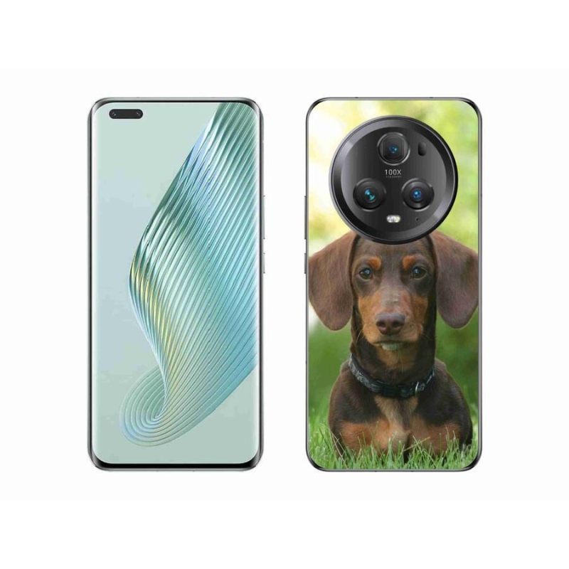 Gél tok mmCase a Honor Magic 5 Pro 5G számára - barna tacskó