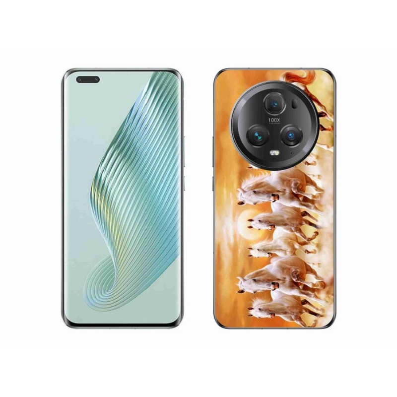 Gél tok mmCase a Honor Magic 5 Pro 5G számára - lovak 2