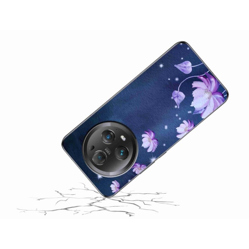 Gél tok mmCase a Honor Magic 5 Pro 5G számára - hulló virágok