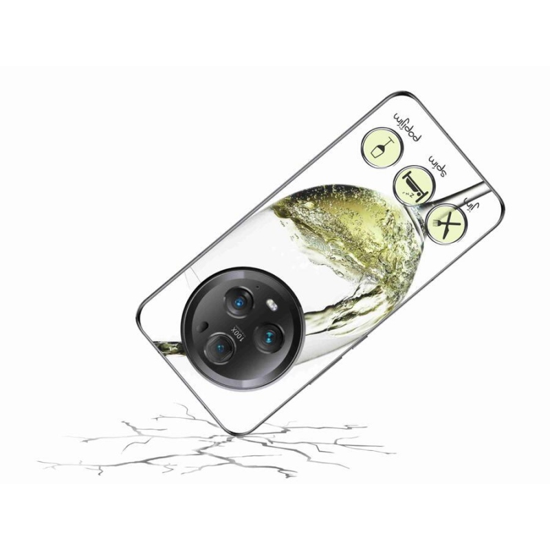 Gél tok mmCase a Honor Magic 5 Pro 5G készülékhez - borospohár fehér