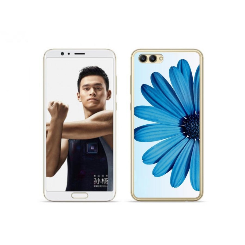 Gél tok mmCase a Honor View 10 készülékhez - kék százszorszép