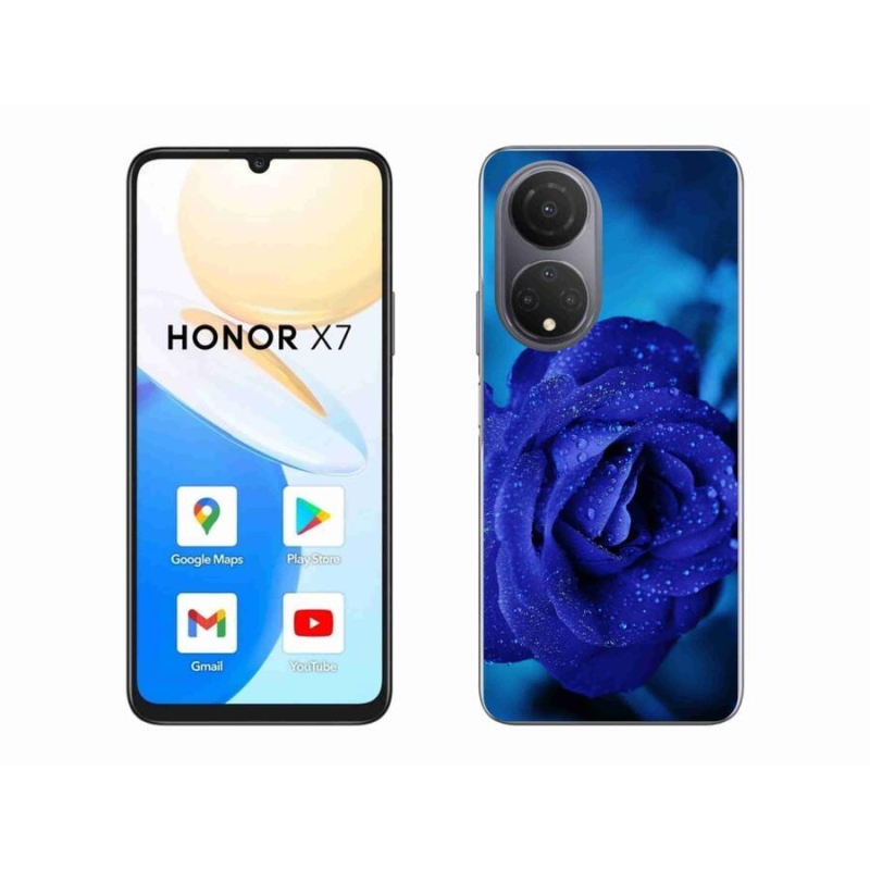 Gél tok mmCase a Honor X7-hez - kék rózsa