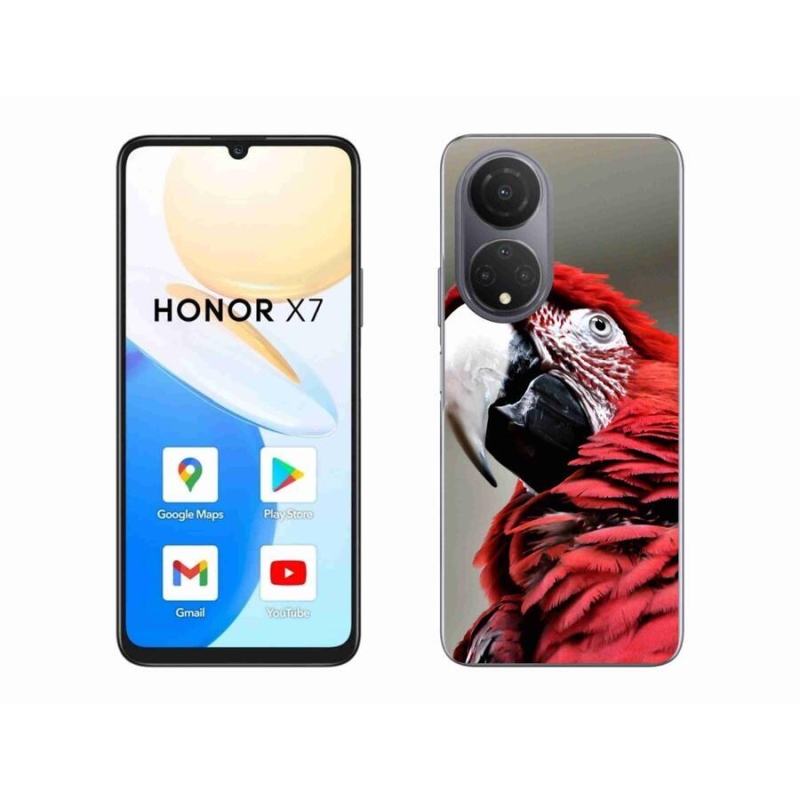 Gél tok mmCase a Honor X7-hez - papagáj ara piros