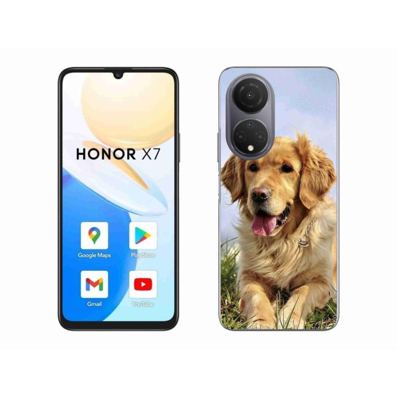 Gél tok mmCase a Honor X7 számára - arany retriever