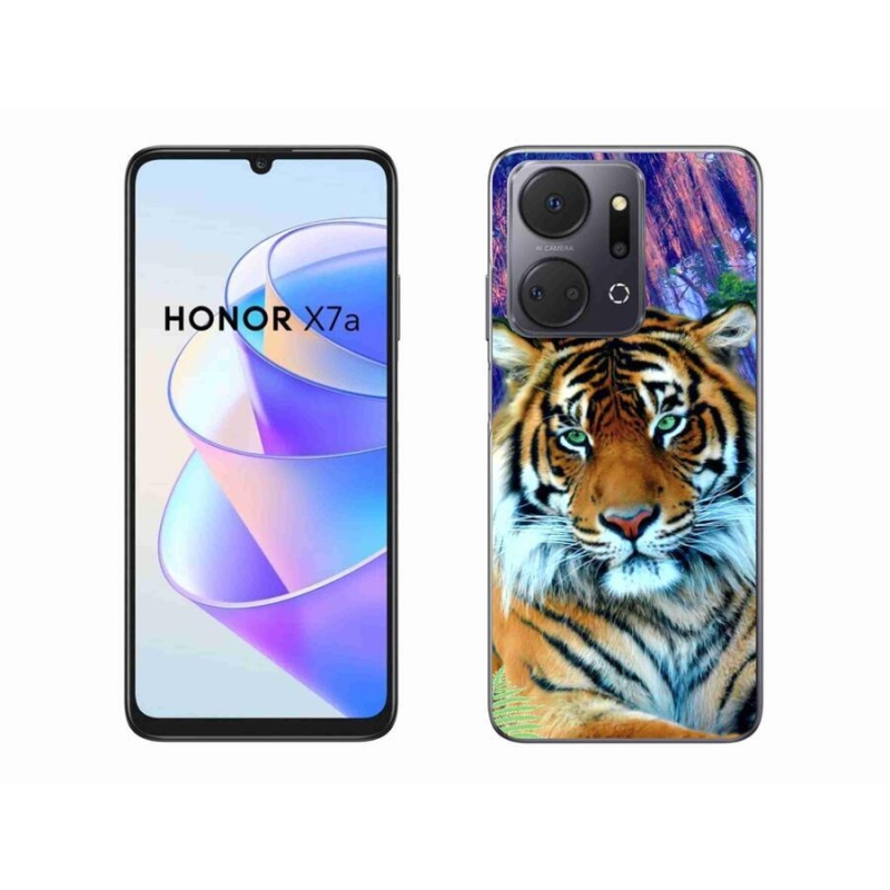 Gél tok mmCase a Honor X7a számára - tigris