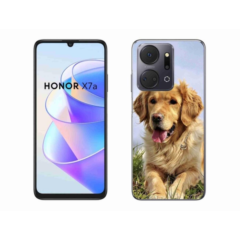 Gél tok mmCase a Honor X7a számára - arany retriever