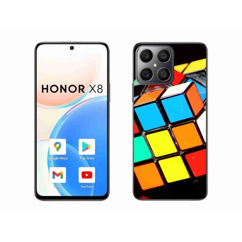 Gél tok mmCase a Honor X8 4G-hez - Rubik-kocka