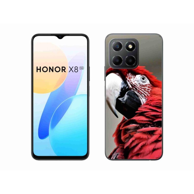 Gél tok mmCase a Honor X8 5G/Honor 70 Lite 5G készülékhez - papagáj ara piros