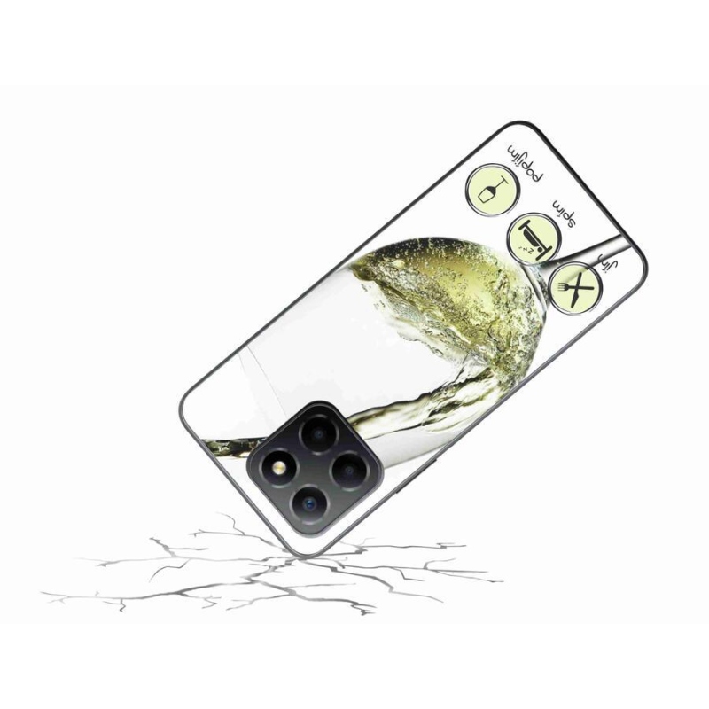 Gél tok mmCase a Honor X8 5G/Honor 70 Lite 5G készülékhez - borospohár fehér