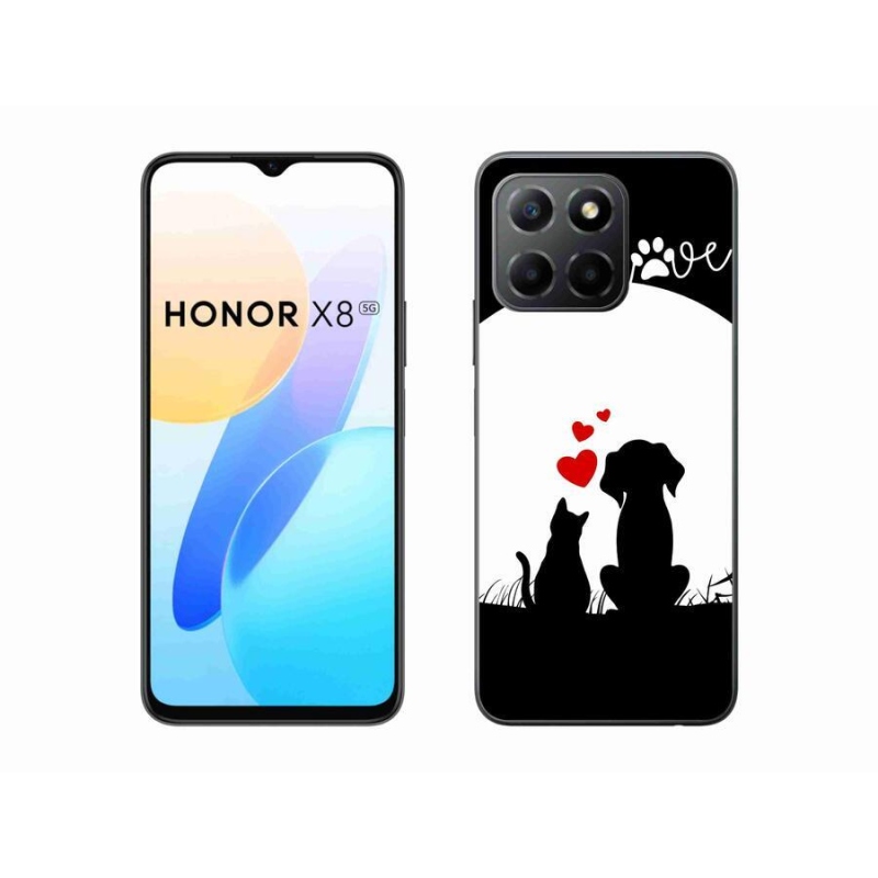 Gél tok mmCase a Honor X8 5G/Honor 70 Lite 5G számára - állati szeretet