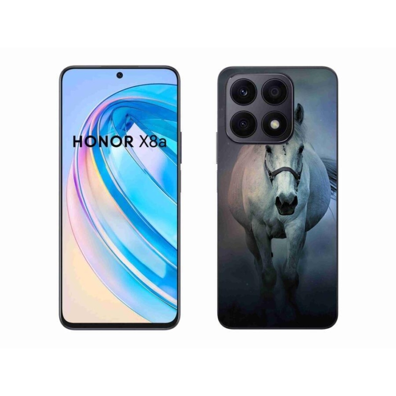 Gél tok mmCase a Honor X8a számára - futó fehér ló