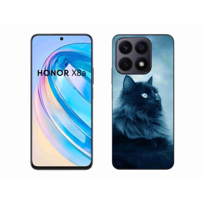 Gél tok mmCase a Honor X8a készülékhez - fekete cat 1