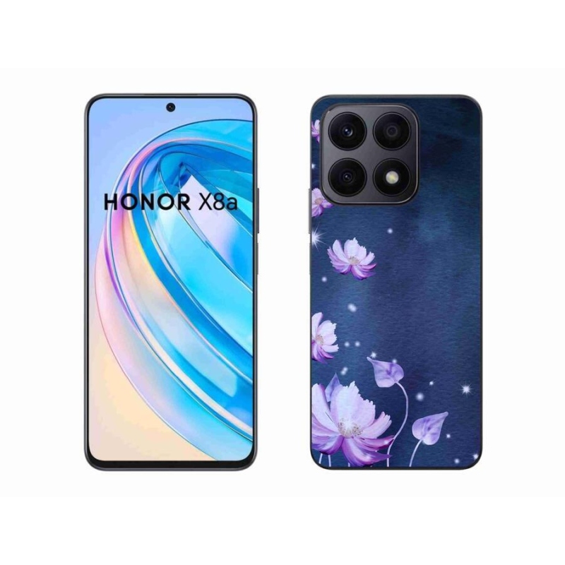 Gél tok mmCase a Honor X8a számára - hulló virágok