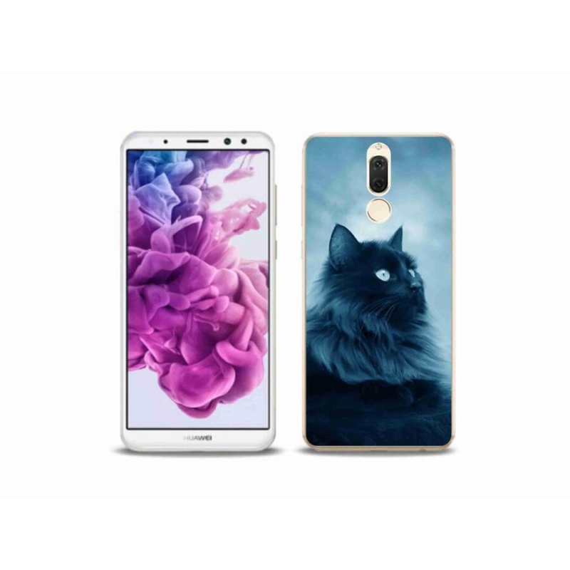 Gél tok mmCase mobil Huawei Mate 10 Lite - fekete macska 1