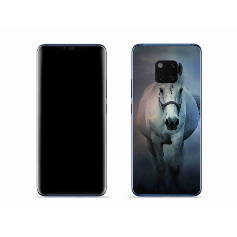 Gél tok mmCase a Huawei Mate 20 Pro-hoz - futó fehér ló