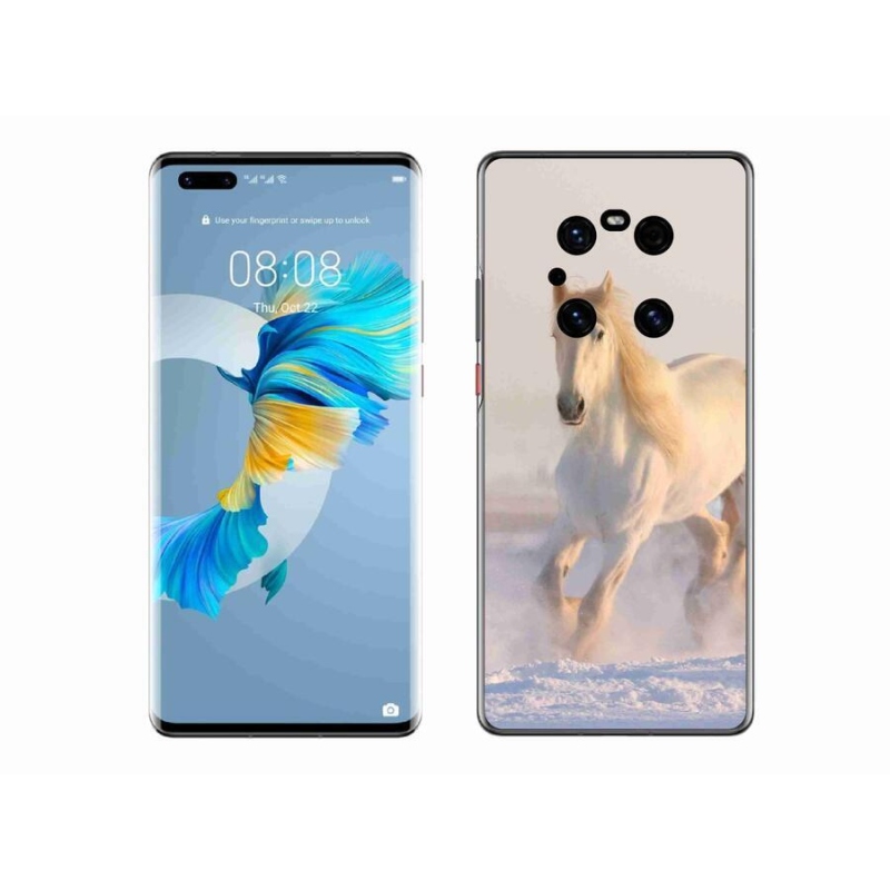 Gél tok mmCase mobil Huawei Mate 40 Pro - ló a hóban