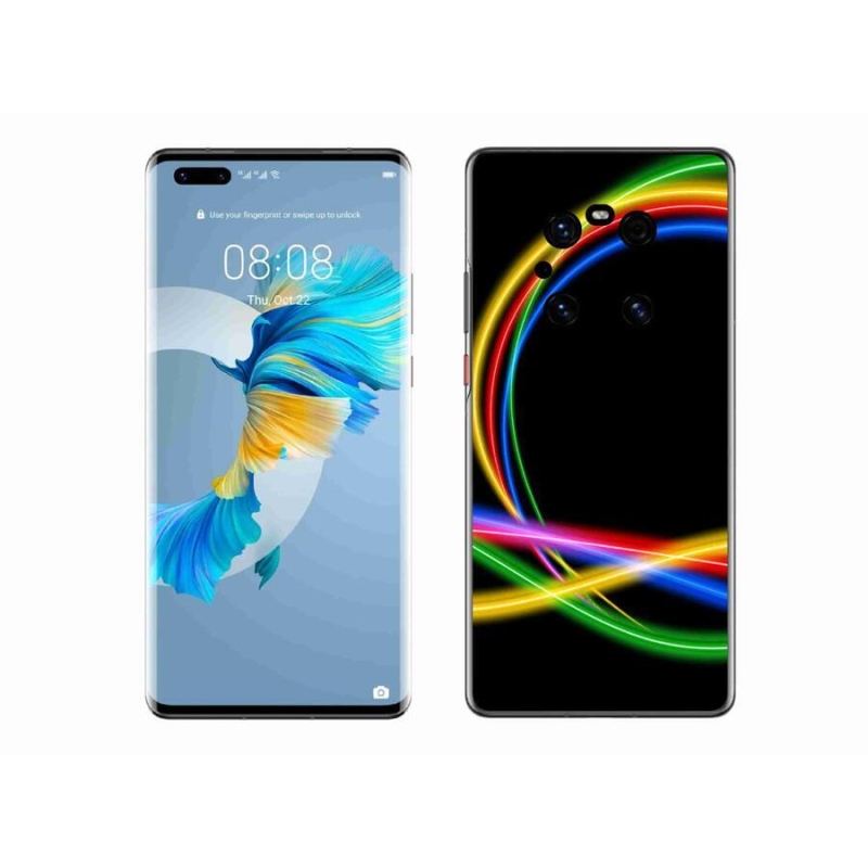 Gél tok mmCase a mobil Huawei Mate 40 Pro készülékhez - neon karikák