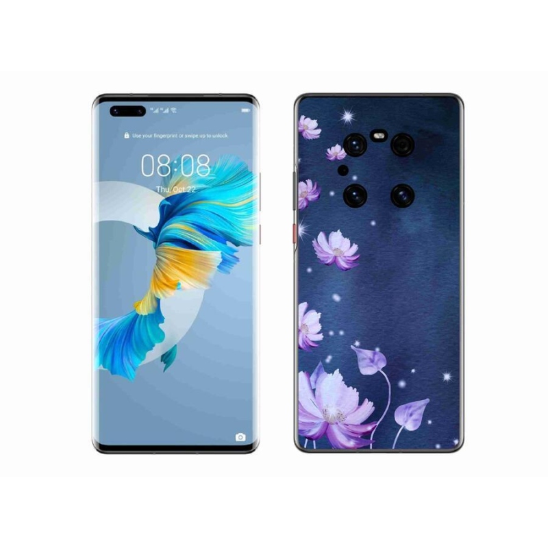 Gél tok mmCase a mobil Huawei Mate 40 Pro készülékhez - hulló virágok