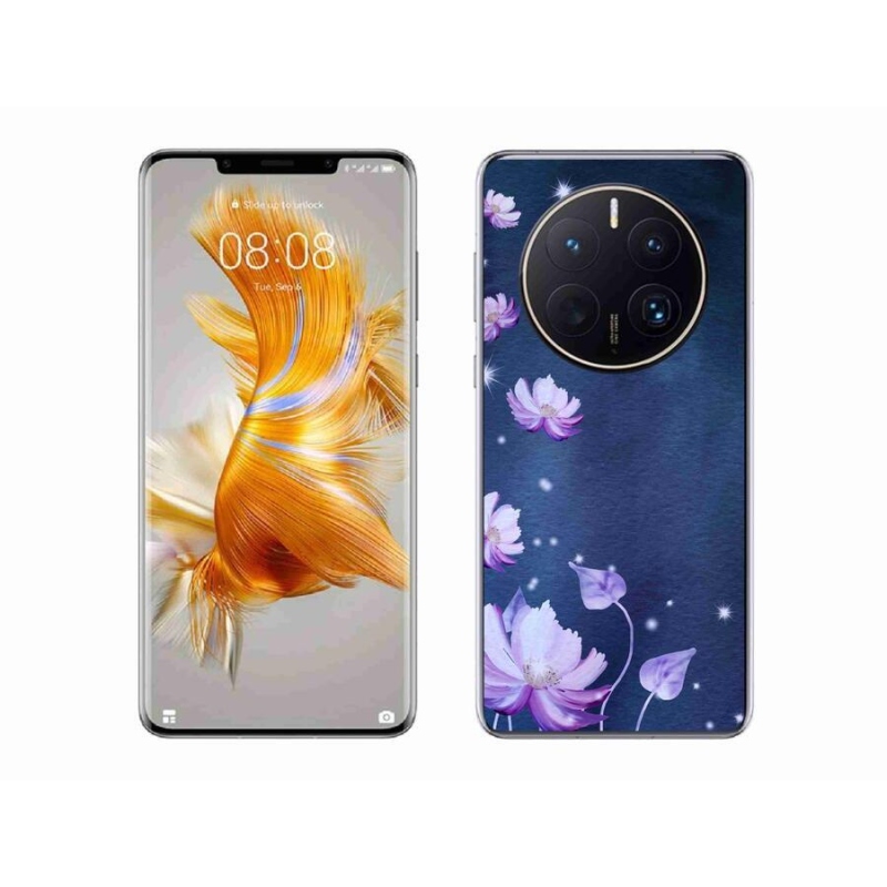 Gél tok mmCase a mobil Huawei Mate 50 Pro készülékhez - hulló virágok