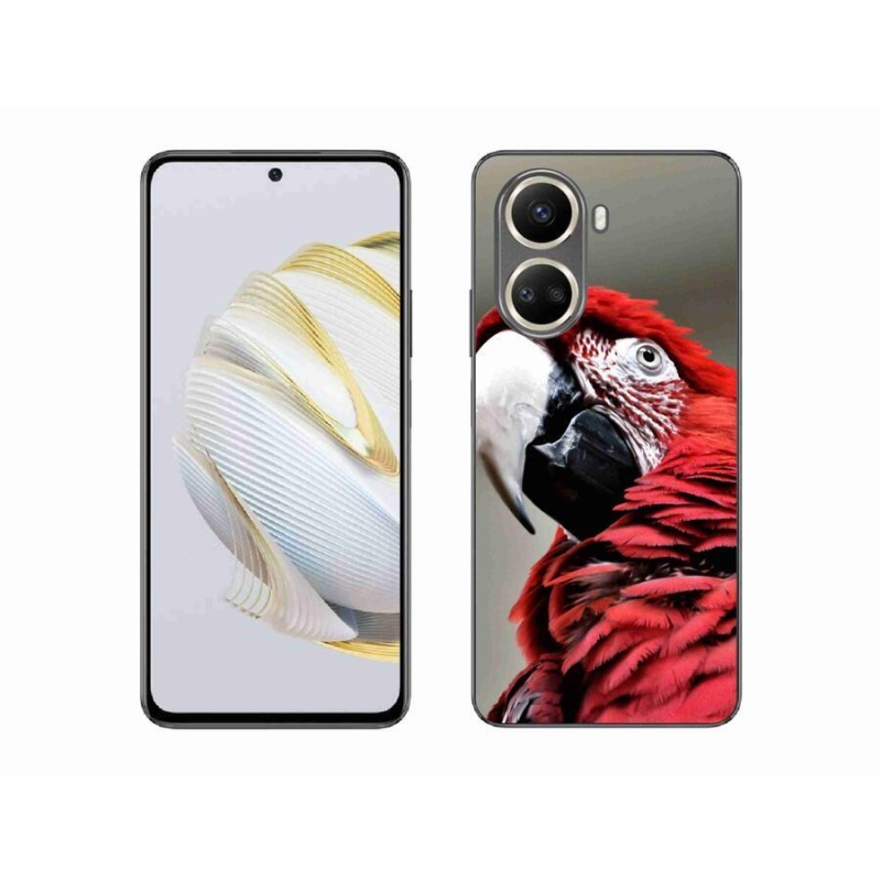 Gél tok mmCase mobiltelefonhoz Huawei Nova 10 SE - papagáj ara piros